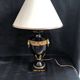 Large baluster lamp - Golden Lions and white and gilded ledleches - Hotel Paris