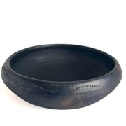 Plat Abron "Kânâh" in smoked terracotta | Ø 31cm diameter