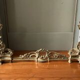 19th-century bronze fireplace garniture