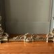 19th-century bronze fireplace garniture