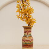 Multi-coloured sandstone vase