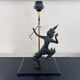 Thai warrior lamp base in bronze