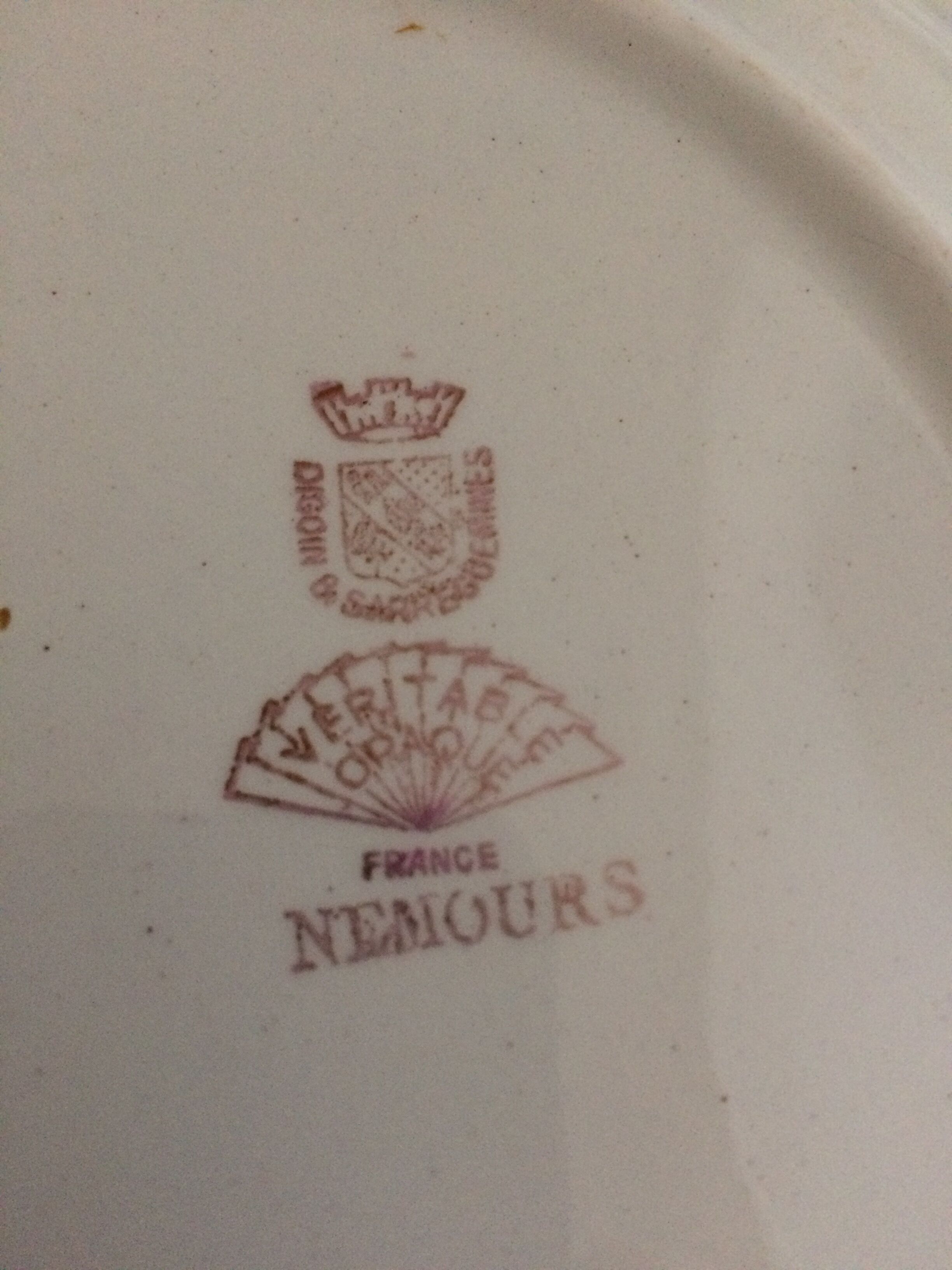 Set of 5 old dessert plates Digoin Sarreguemines
