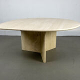 Table basse en forme de goutte en travertin, années 1990