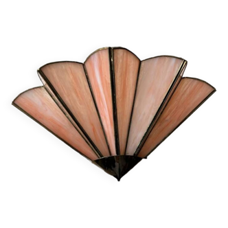 Art deco fan wall light