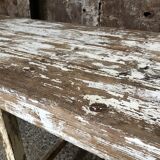 Table console patine blanche