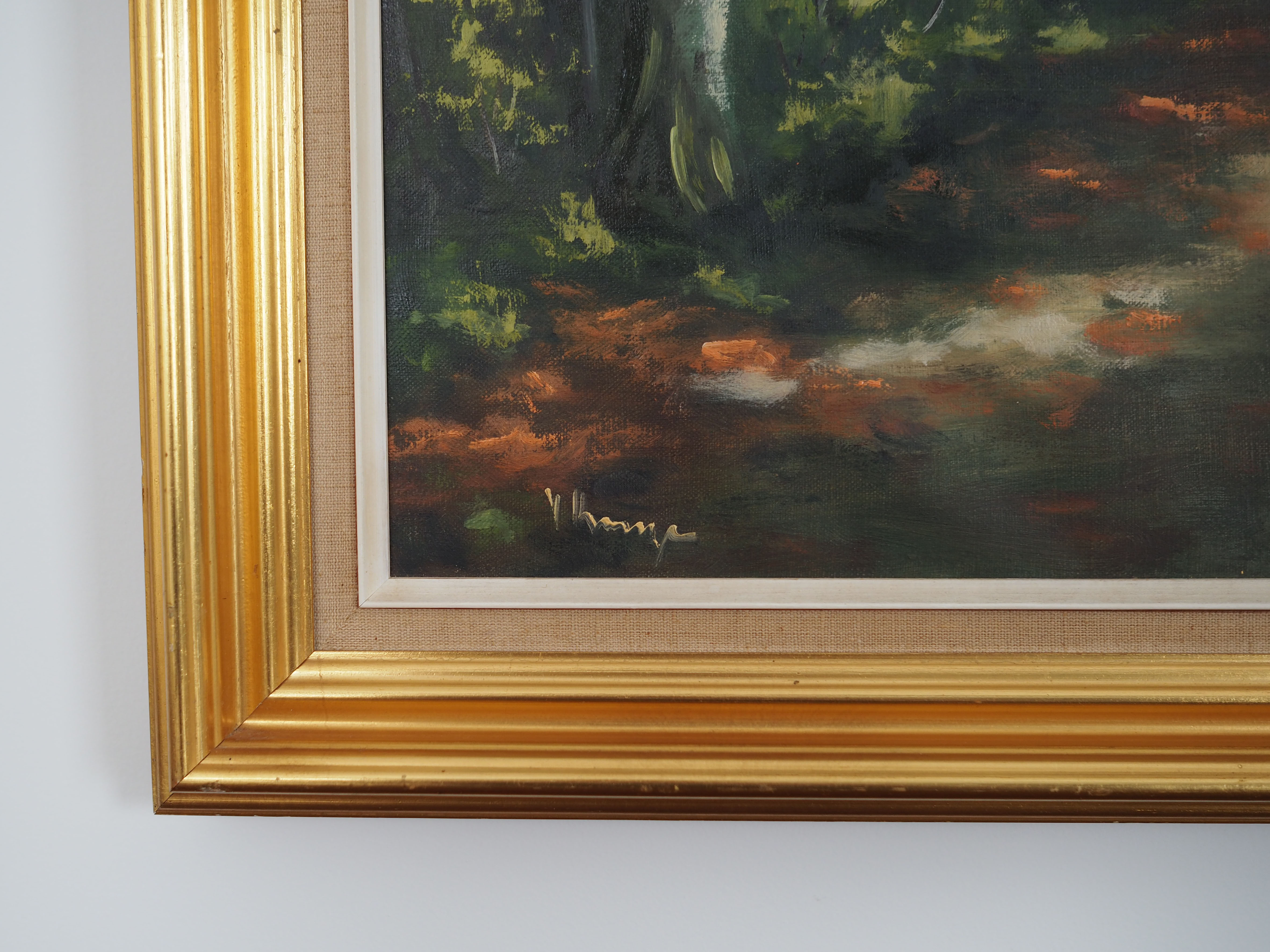 Peinture « The Forest Road », design scandinave, années 1970