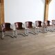 Set of 6 tubular chrome and saddle leather dining chairs for Metaform, 1970