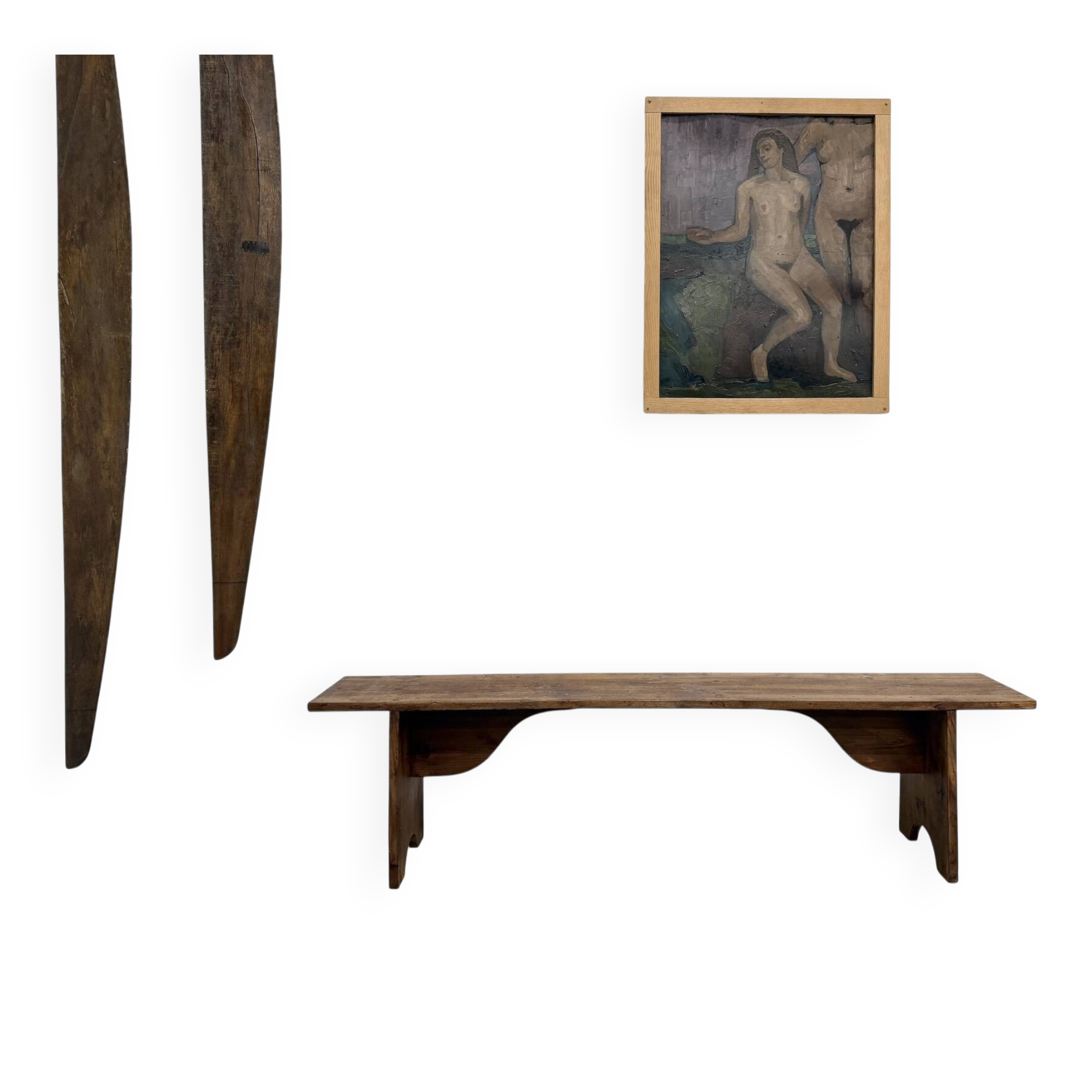 Restored Pine Farm Bench