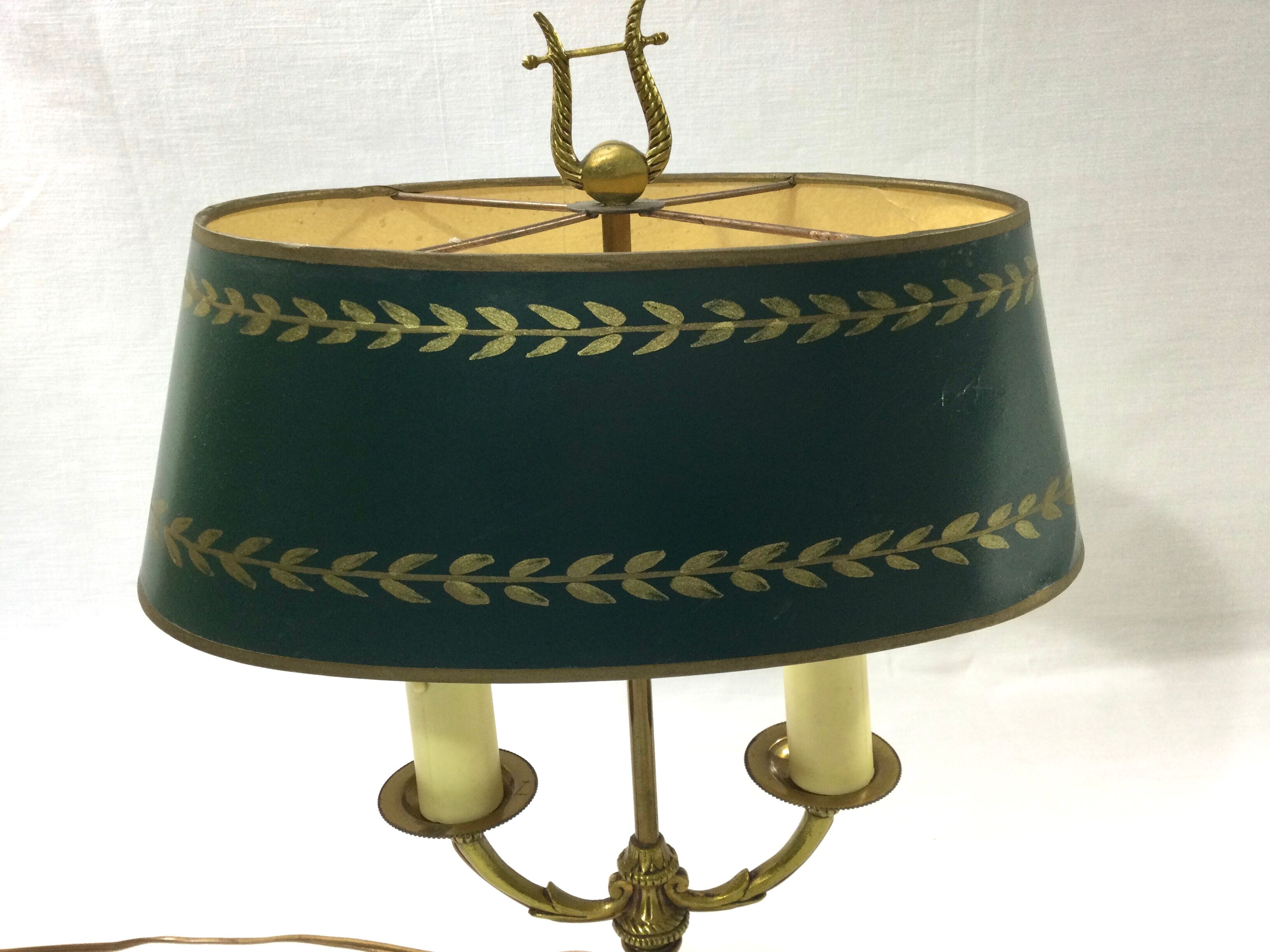 Bronze bouillotte lamp