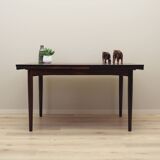 Table en palissandre, design danois, années 1970, production : Danemark