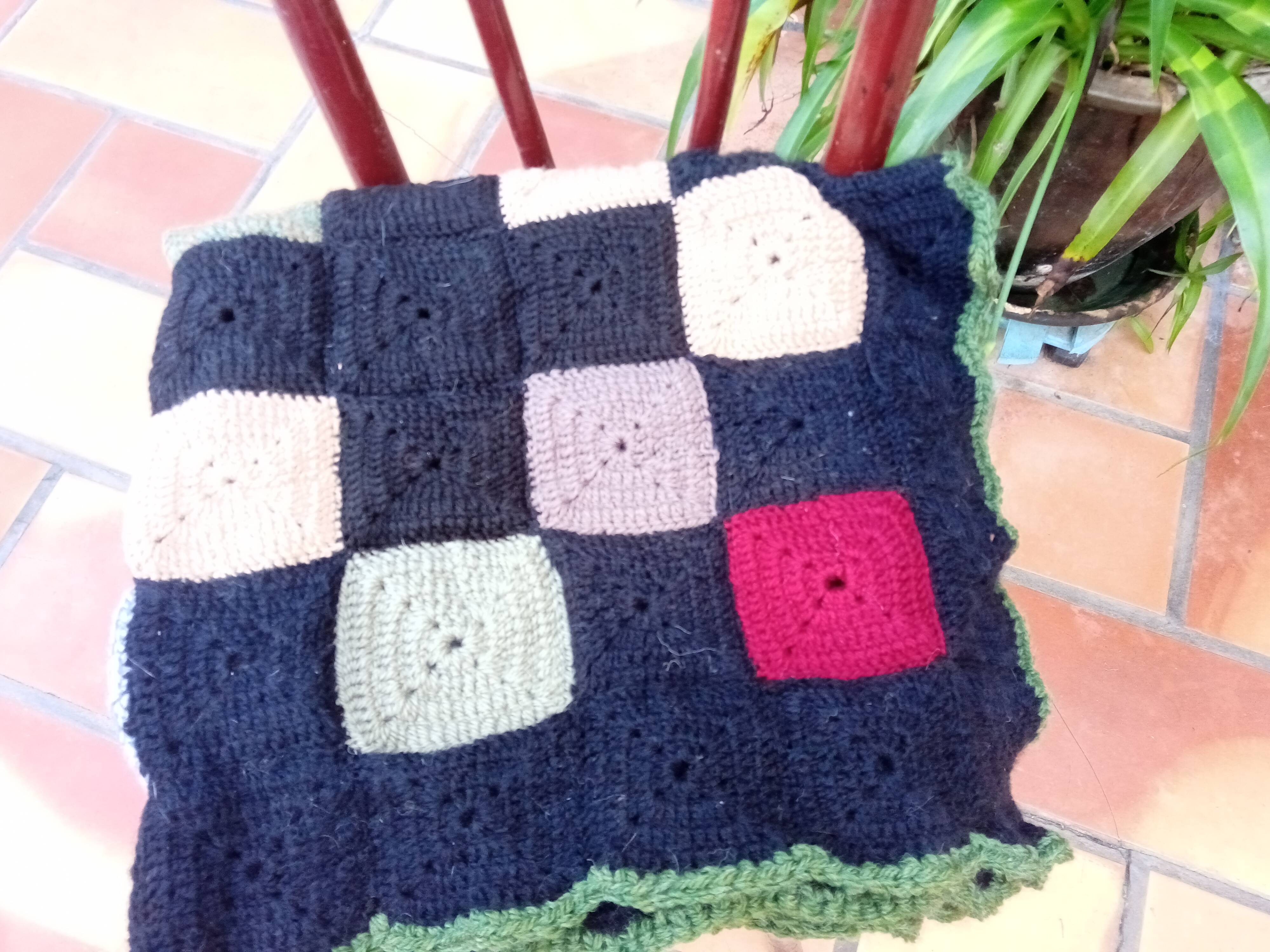 Vintage patchwork plaid