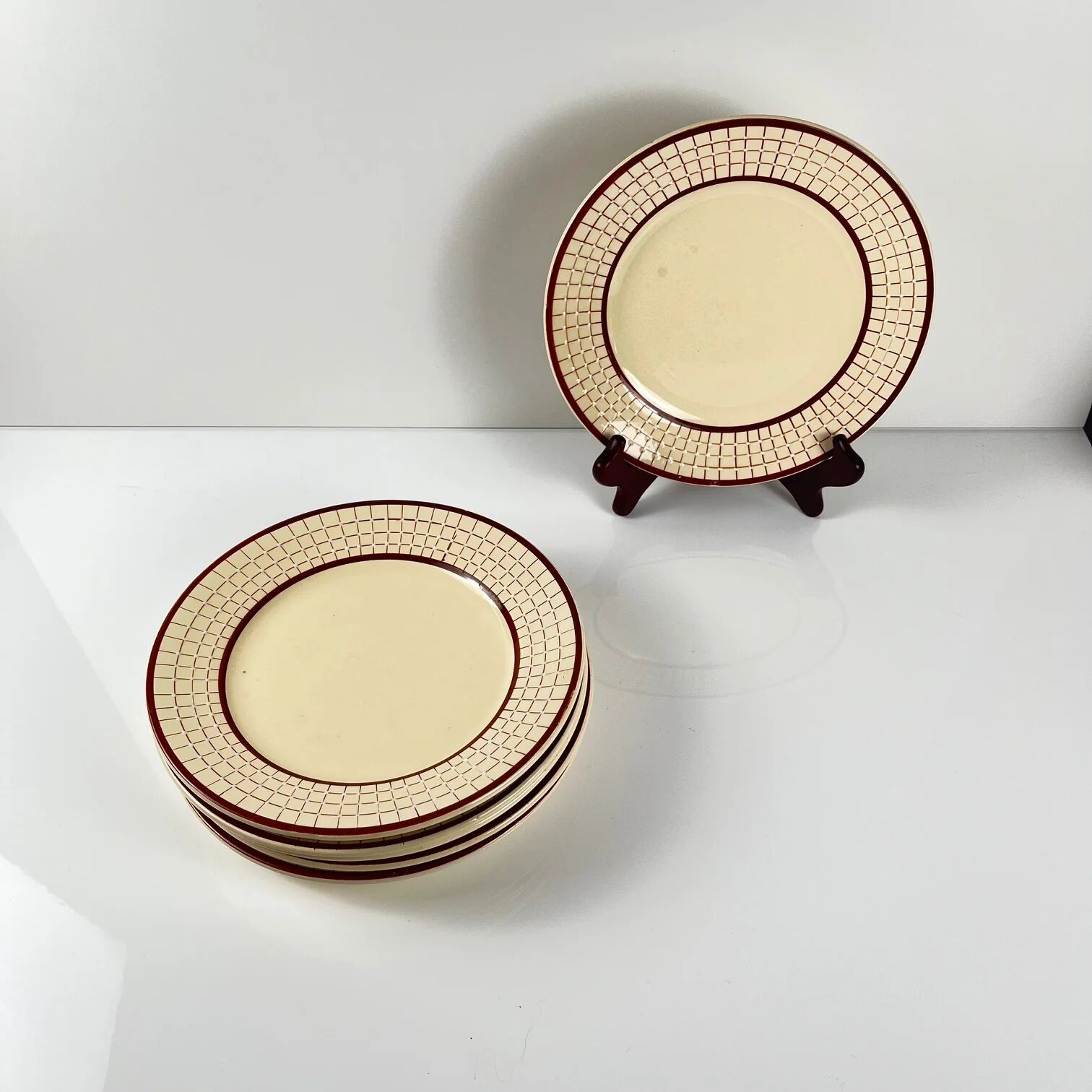 Set of 6 flat plates Longchamp model "Colmar"