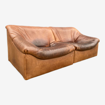 Canapé de sede ds46 cognac modulaire neck 5mm buffle cuir