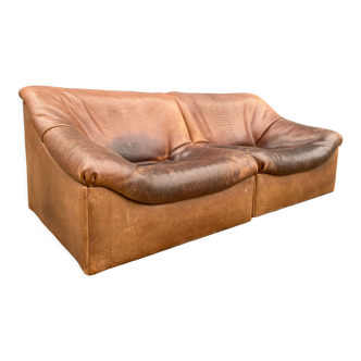 Canapé de sede ds46 cognac modulaire neck 5mm buffle cuir