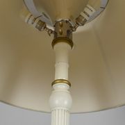 Art Deco floor lamp in white and gilded painted wood, 1925
