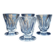 4 vintage Harcourt style faceted water glasses