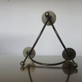 Tripod candlestick in crude steel for 3 candles 70s