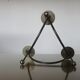 Tripod candlestick in crude steel for 3 candles 70s