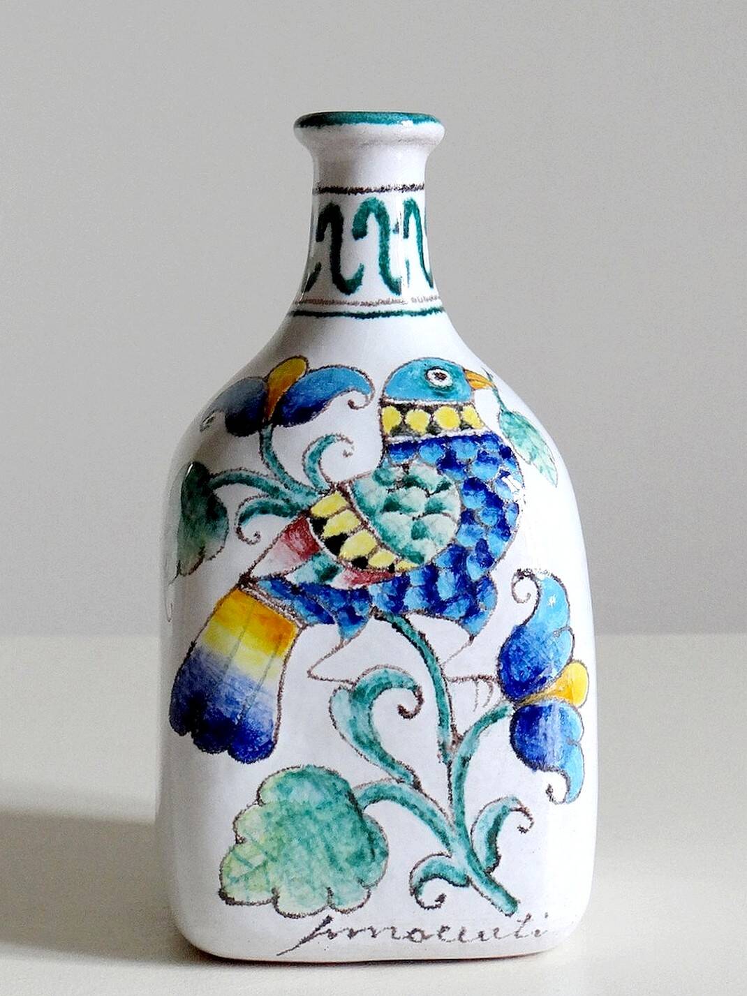 Large vintage Romano Innocenti bottle/soliflore