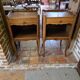 Pair of Louis XV style oak bedside tables