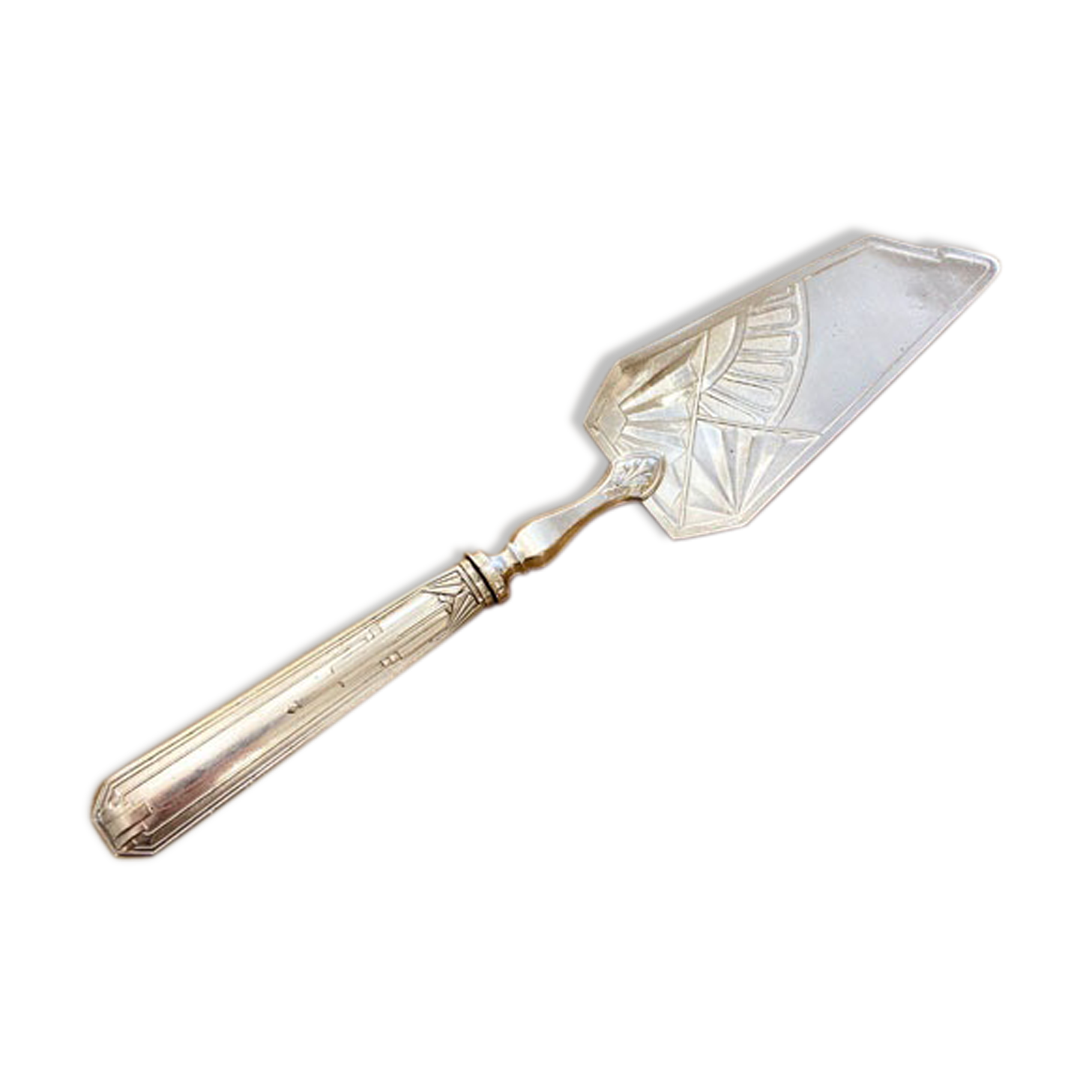 Art Deco silver metal pie shovel