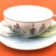 Cup/Saucer, Fine Porcelain, Japanese-Style Decor