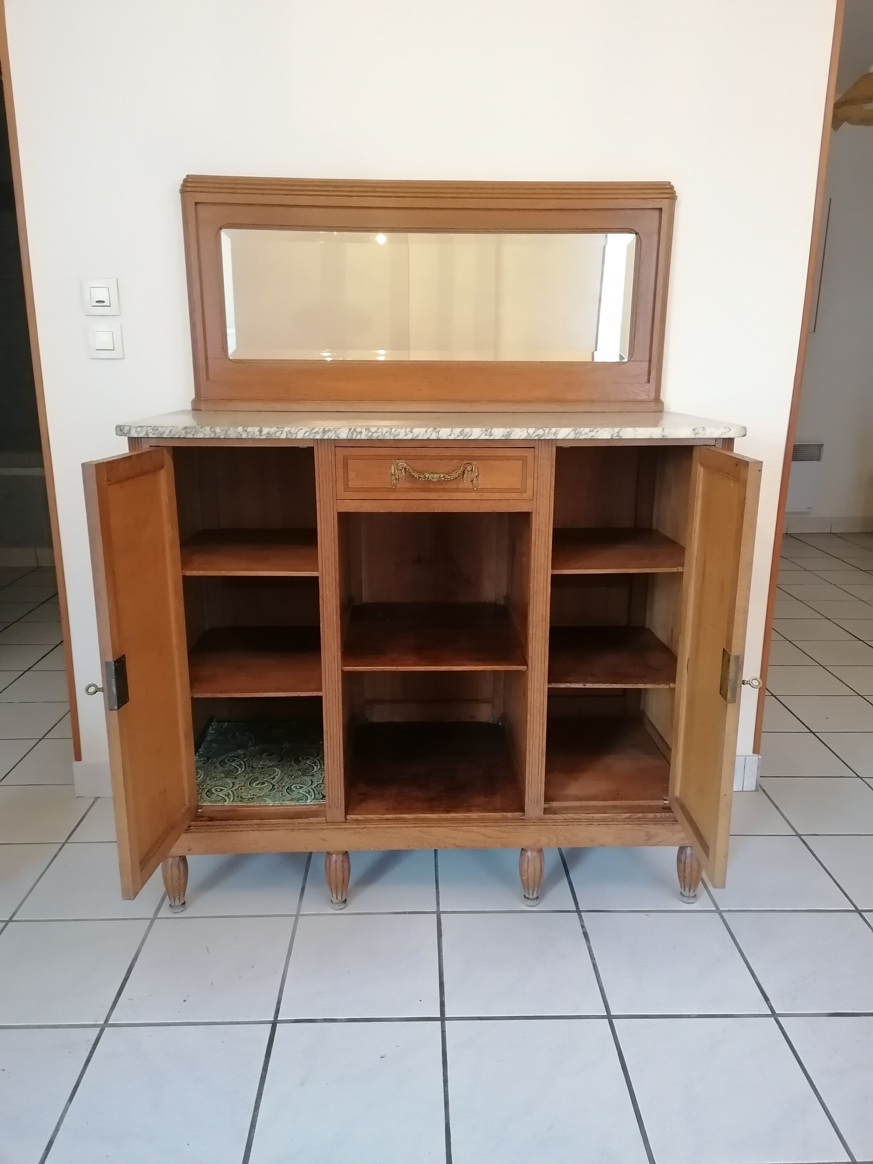 Low sideboard with mirror