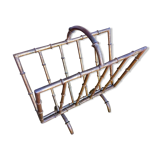 Bamboo-style gold metal magazine holder