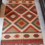 Kilim carpet in cotton and burlap 120x190cm
