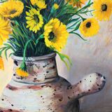 Viollet F. "Bouquet de fleurs jaunes"