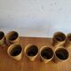 Set of 8 flared glasses in brown sandstone