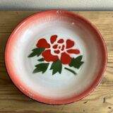 Enamelled dish vintage flowers