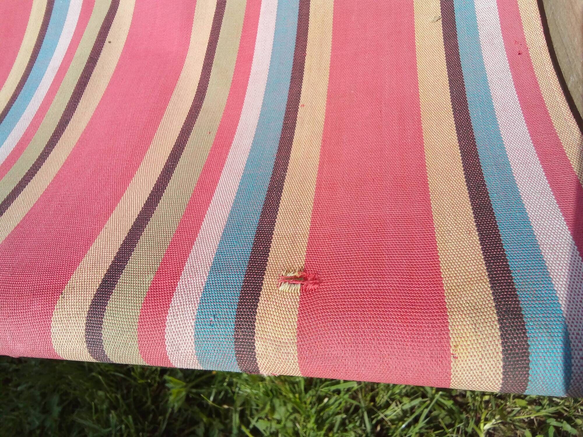 Set of 2 Chilean folding women and 2 folding chairs in vintage canvas 1970