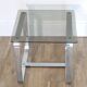 Table d'appoint metal et verre 1970