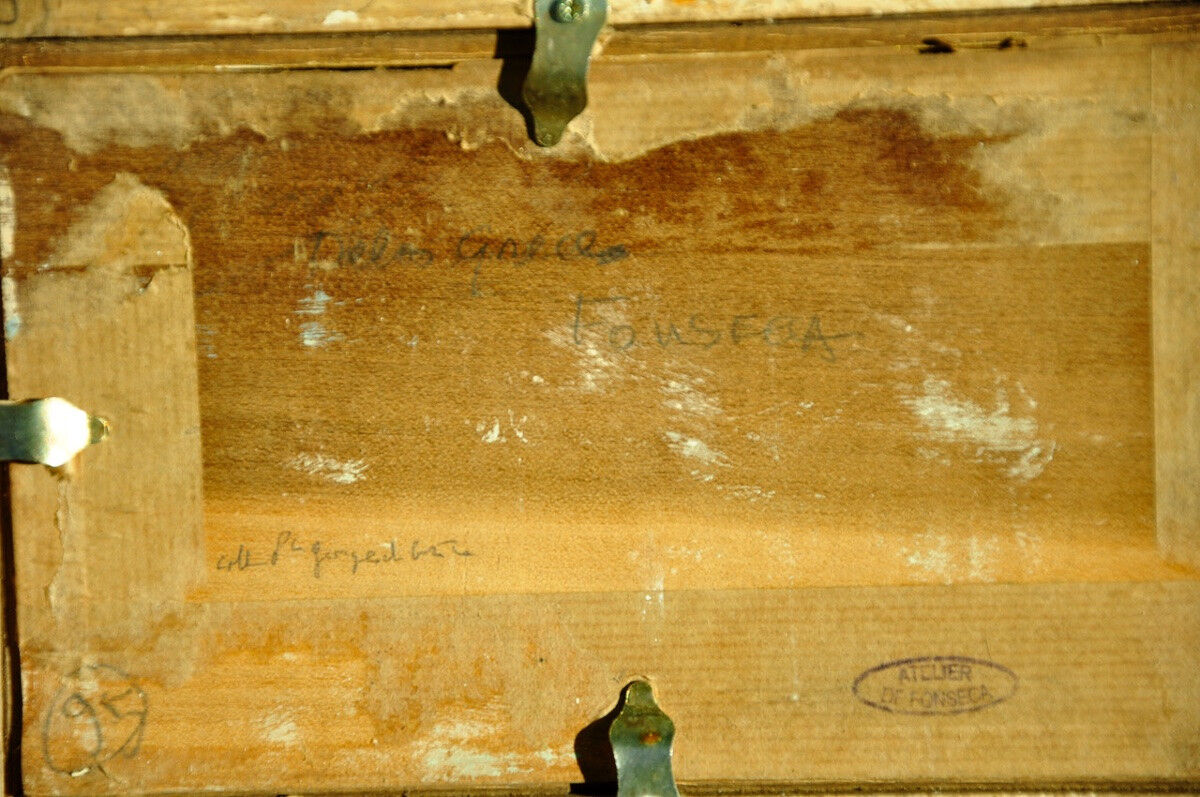 Gaston Simoës de Fonseca: 4 oils on wood (landscapes in Greece)