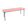 Red formica canteen table 60s