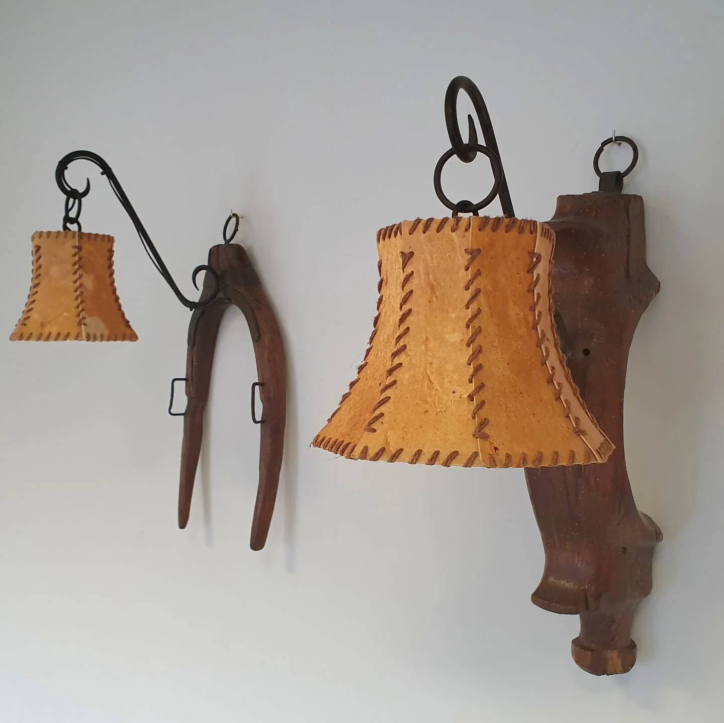 Ox harnass wall lamps / farm house / rustic