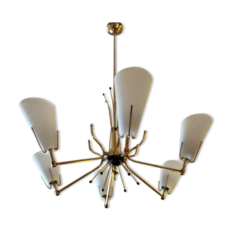 French spider chandelier from the 50s restored