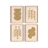 Collection of 4 abstract paintings on paper signed Eawy