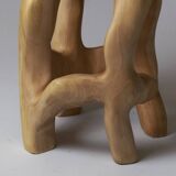 Unique Carved Stool From Single Piece of Wood