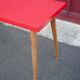 Vintage bistro table wooden table and red formica feet compass, kitchen, countryside