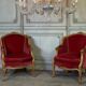 Pair of shepherdesses in carved wood Louis XV style