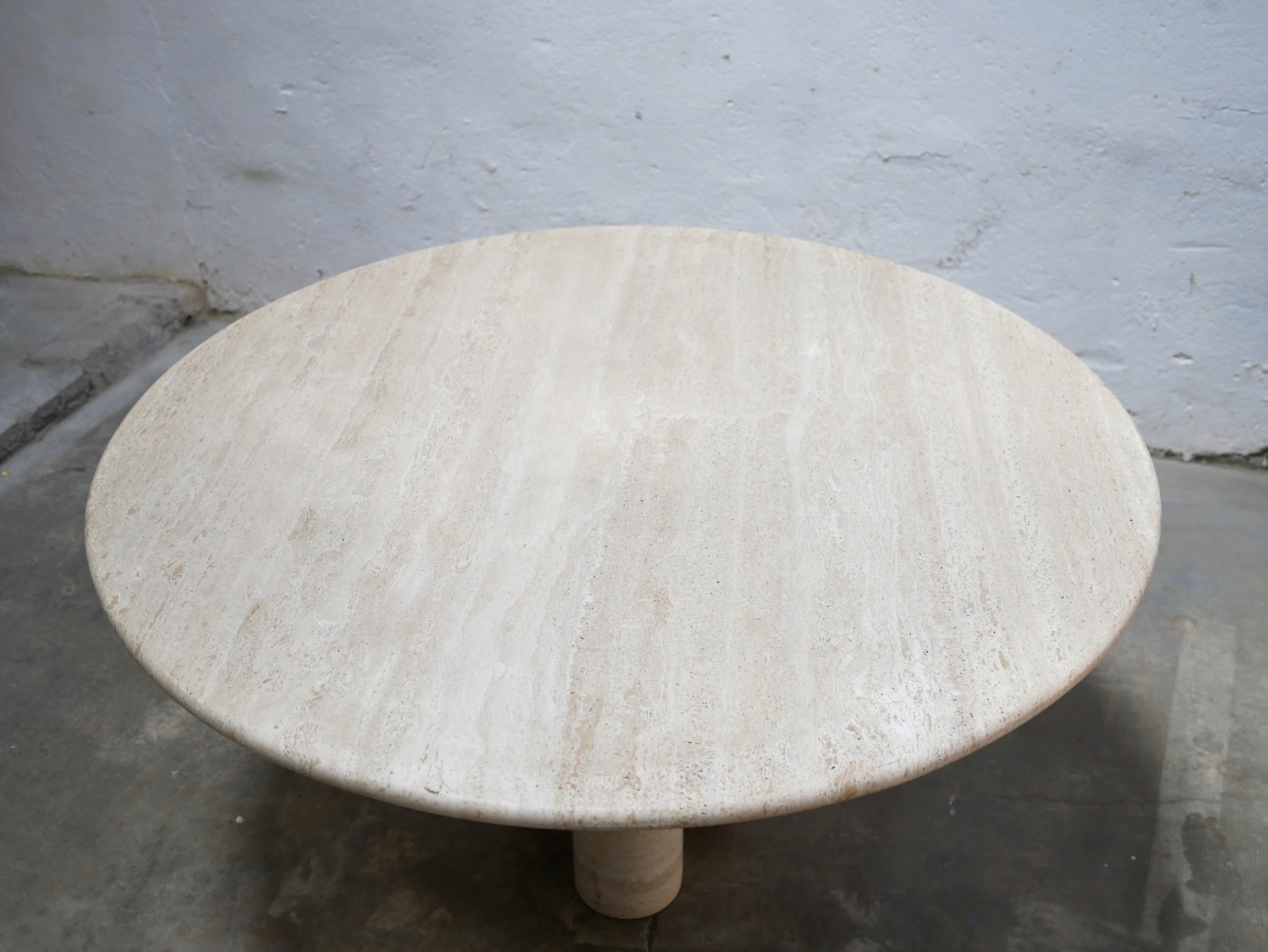Vintage travertine dining table