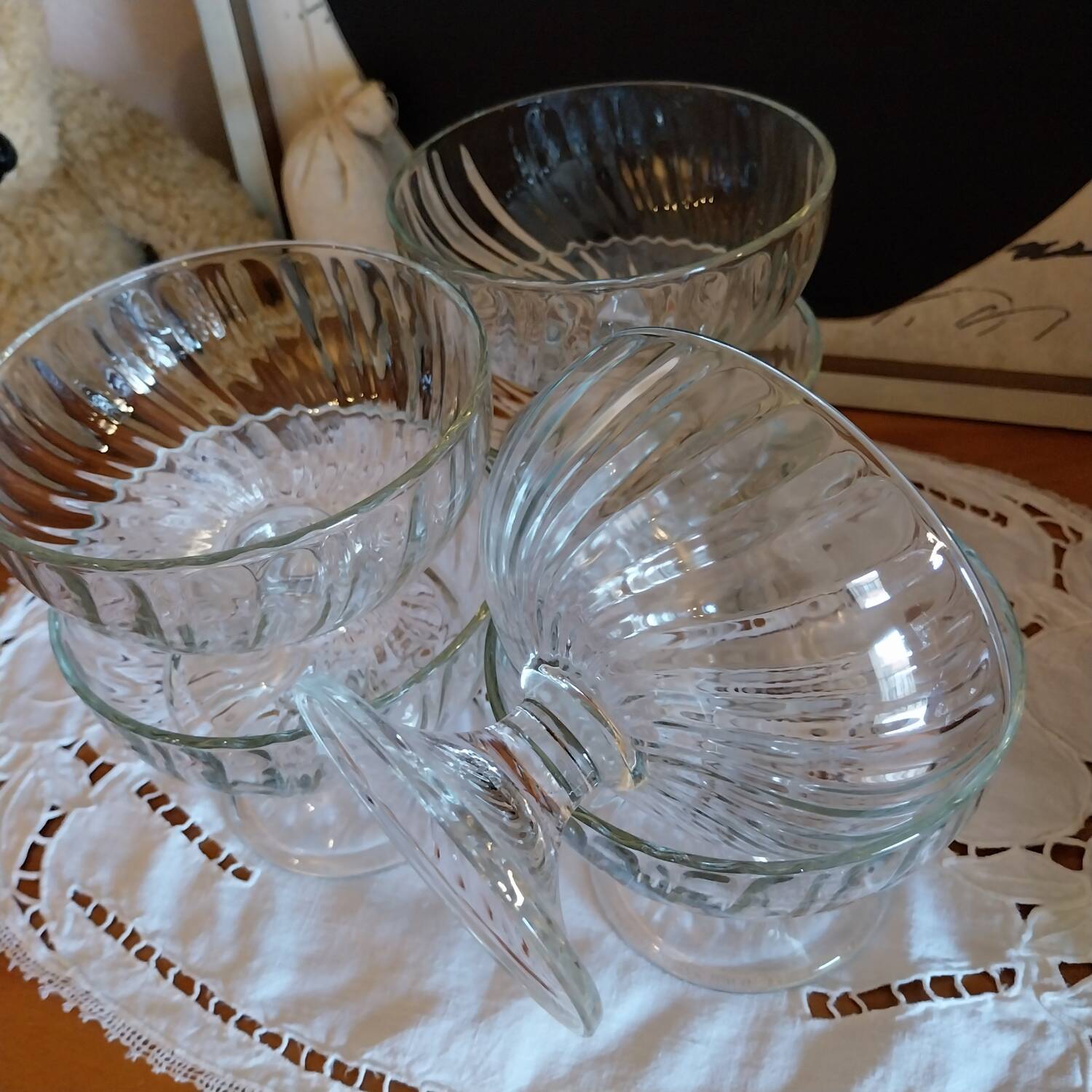 Coupes à dessert vintage arcoroc