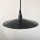 Black metal lampshade suspension