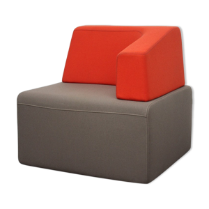 Cube Steelcase avec accoudoir gauche taupe corail