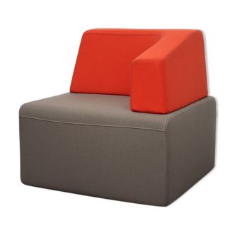 Steelcase cube with left armrest coral mole