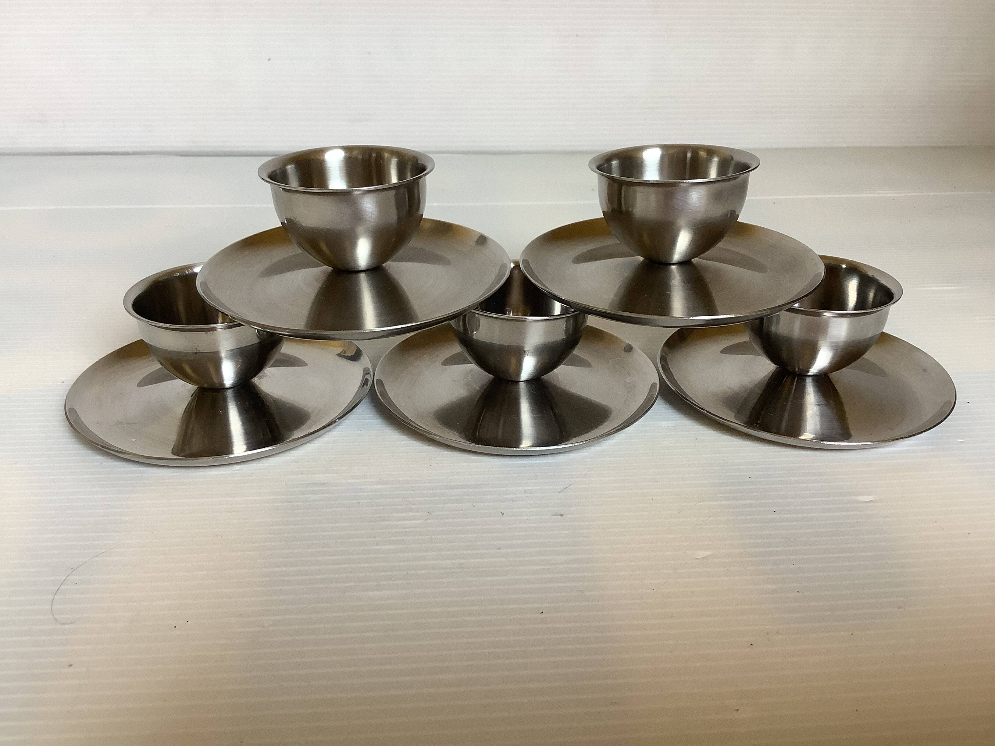 Five Scandinavian Norway egg cups