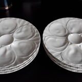 6 Pillivuyt 'Vendôme' model oyster plates